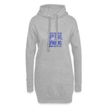 Moses Teilte Das Rote Meer Lustige Christliche - Hoodie-Kleid - Grau meliert - Vorne