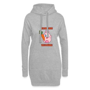 Hase -ICH MAG DICH VOLLE MÖHRE - Hoodie-Kleid - Grau meliert - Vorne