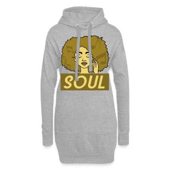 Afro Soul - Hoodie-Kleid - Grau meliert - Vorne