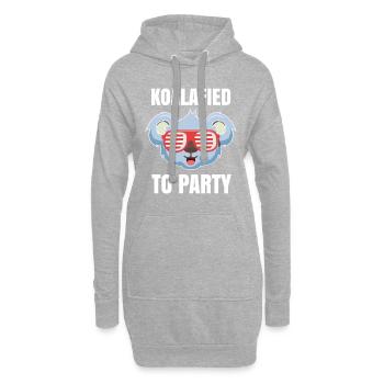 Koala Bear Party Funny Funny Celebrate Gift - Sweat-shirt à capuche long Femme - gris chiné - Devant