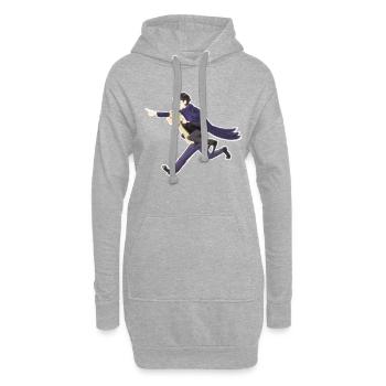 Prêts pour l'enquête! - Sweat-shirt à capuche long Femme - gris chiné - Devant