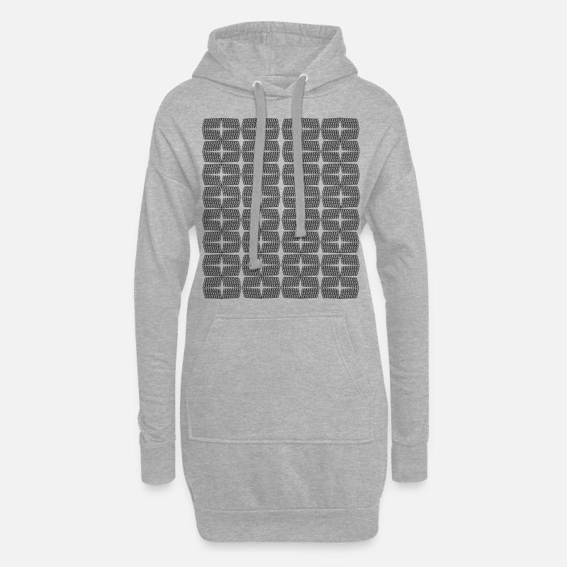 UNI - Hoodie-Kleid - Grau meliert