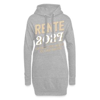 Rente 2027 Für Dieses Shirt Musste Ich Lange - Hoodie-Kleid - Grau meliert - Vorne