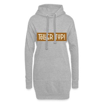 Toller Typ Schrift Spruch - Hoodie-Kleid - Grau meliert - Vorne