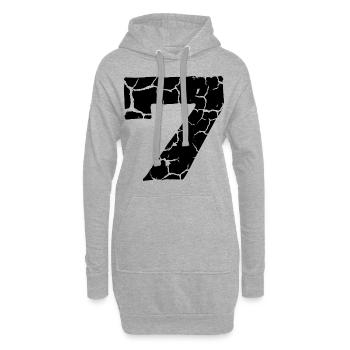 Maillot numéro 7 - Sweat-shirt à capuche long Femme - gris chiné - Devant