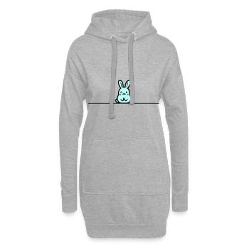 Hase Ostern Symbol - Hoodie-Kleid - Grau meliert - Vorne
