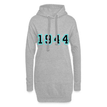 1944 Année Anniversaire - Sweat-shirt à capuche long Femme - gris chiné - Devant
