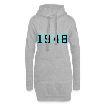 1948 Jahr Geburtstag - Hoodie-Kleid - Grau meliert - Vorne