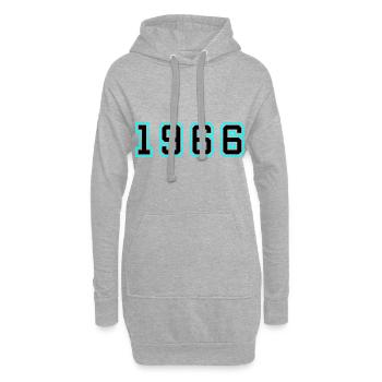 1966 Jahr Geburtstag - Hoodie-Kleid - Grau meliert - Vorne