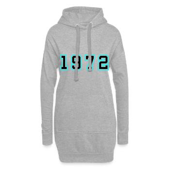 1972 Jahr Geburtstag - Hoodie-Kleid - Grau meliert - Vorne