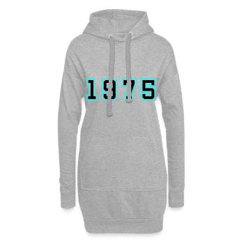 1975 Jahr Geburtstag - Hoodie-Kleid - Grau meliert - Vorne