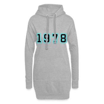 1978 Jahr Geburtstag - Hoodie-Kleid - Grau meliert - Vorne