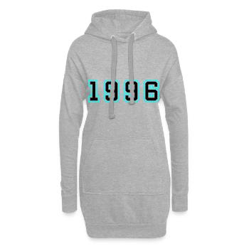 1996 Année Anniversaire - Sweat-shirt à capuche long Femme - gris chiné - Devant