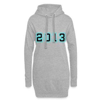 2013 Year Birthday - Hoodie Dress - heather grey - Front