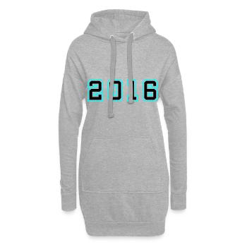 2016 Année Anniversaire - Sweat-shirt à capuche long Femme - gris chiné - Devant