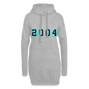 2004 Jahr Geburtstag - Hoodie-Kleid - Grau meliert - Vorne