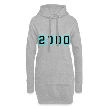 2000 Jahr Geburtstag - Hoodie-Kleid - Grau meliert - Vorne