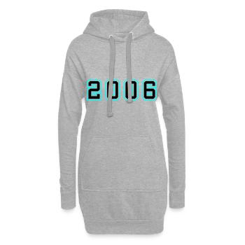 2006 Jahr Geburtstag - Hoodie-Kleid - Grau meliert - Vorne