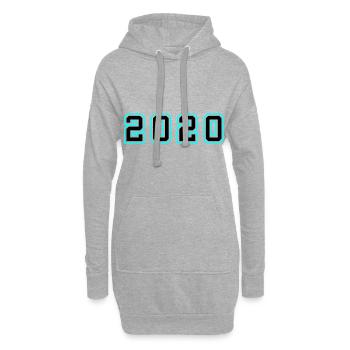 Année 2020 Anniversaire - Sweat-shirt à capuche long Femme - gris chiné - Devant
