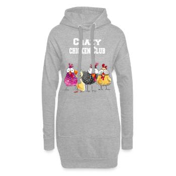 Crazy Chicken Club - Hoodie-Kleid - Grau meliert - Vorne