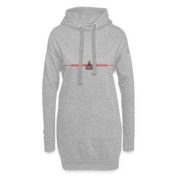 Ligne de badminton - Sweat-shirt à capuche long Femme - gris chiné - Devant