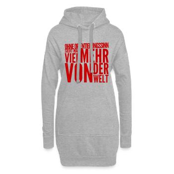 Orientierungssinn wird überbewertet - Hoodie-Kleid - Grau meliert - Vorne