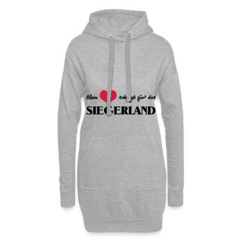 mein Herz schlägt für das Siegerland Siegen - Hoodie-Kleid - Grau meliert - Vorne