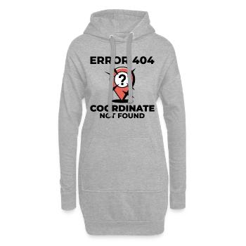 Point d’interrogation Épingle Emplacement perdu Erreur SIG - Sweat-shirt à capuche long Femme - gris chiné - Devant