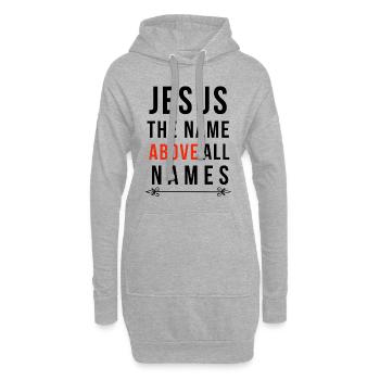 Jésus, Jésus, Jésus chrétien chrétien chrétien chrétien - Sweat-shirt à capuche long Femme - gris chiné - Devant