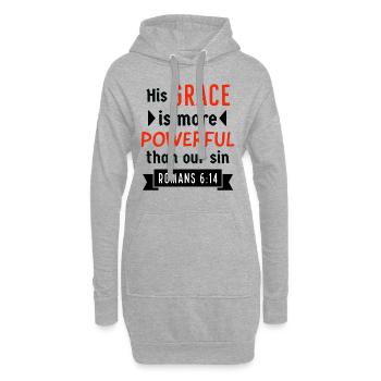 Jésus, Jésus, Jésus chrétien chrétien chrétien chrétien - Sweat-shirt à capuche long Femme - gris chiné - Devant