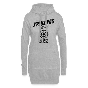 J'peux pas j'ai chasse - Sweat-shirt à capuche long Femme - gris chiné - Devant