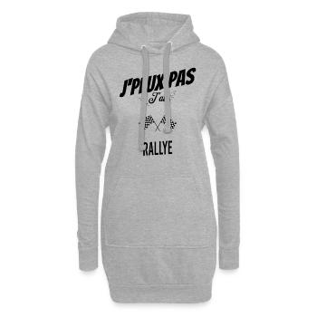 J'peux pas j'ai rallye - Sweat-shirt à capuche long Femme - gris chiné - Devant