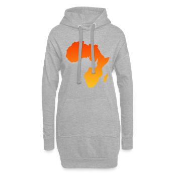 Afrika - Hoodie-Kleid - Grau meliert - Vorne
