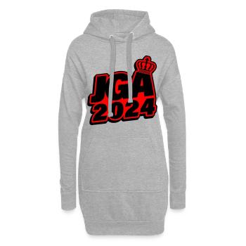 Jga 2024 Junggesellen Abschied - Hoodie-Kleid - Grau meliert - Vorne