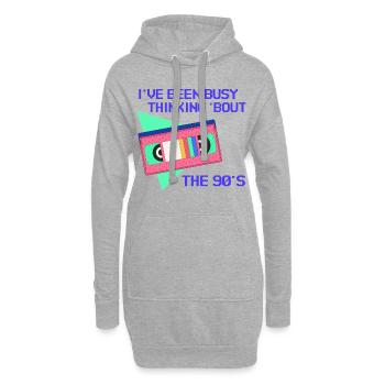 Ich war damit beschäftigt, 'Bout... Die 90er Jahre - Hoodie-Kleid - Grau meliert - Vorne
