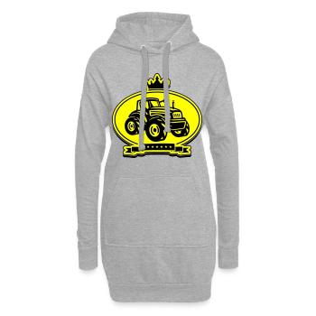 Tracteur Farmer Silhouette Trekker - Sweat-shirt à capuche long Femme - gris chiné - Devant