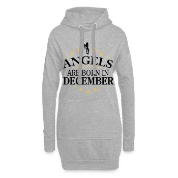 Vêtements de sport décembre anges - Sweat-shirt à capuche long Femme - gris chiné - Devant