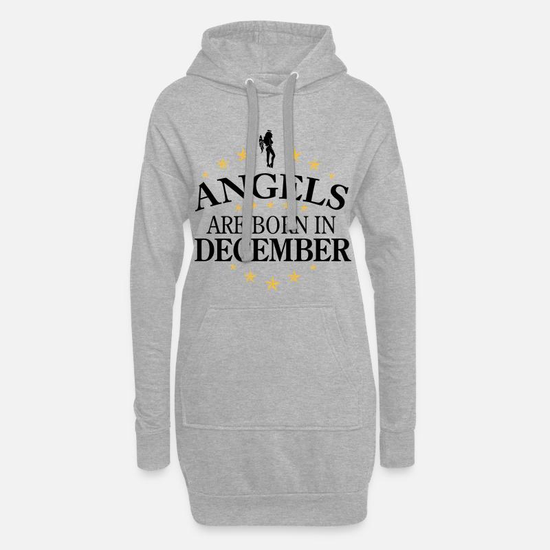 Angels December - Hoodie-Kleid - Grau meliert