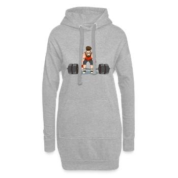 Haltérophilie - Entraînement Fitness Muscles Weights - Sweat-shirt à capuche long Femme - gris chiné - Devant