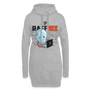Raffnix Light Bulb - Hoodie Dress - heather grey - Front