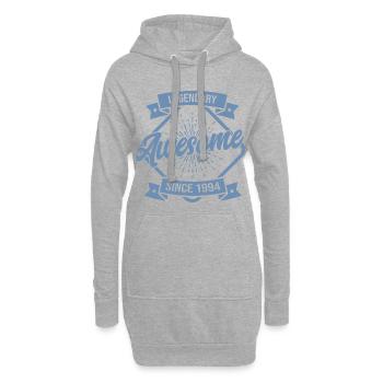 Anniversaire Vintage 1994 Légendaire & Génial - Sweat-shirt à capuche long Femme - gris chiné - Devant