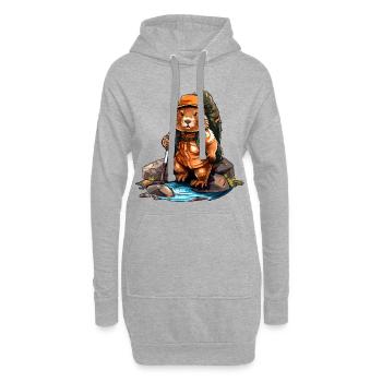 Castor Randonnée / Alpiniste Castor - Sweat-shirt à capuche long Femme - gris chiné - Devant