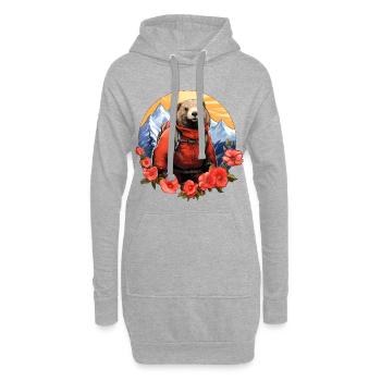 Marmotte Mountaineer / Randonnée Marmottes - Sweat-shirt à capuche long Femme - gris chiné - Devant