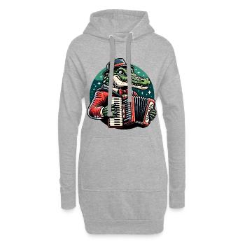 Crocodile Russe en Russe Crocodiles Russes - Sweat-shirt à capuche long Femme - gris chiné - Devant
