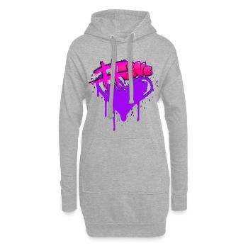Hashtag Love - Hoodie-Kleid - Grau meliert - Vorne