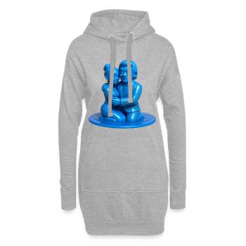 LIEBENDE #1 – Frieden & Liebe - Hoodie-Kleid - Grau meliert - Vorne