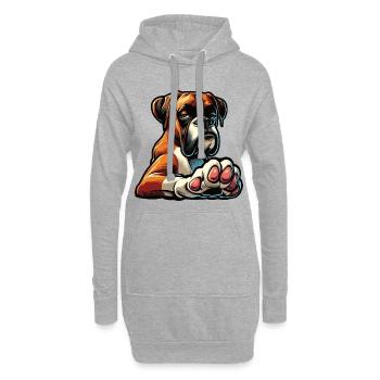 Boxer Boxer Porte-boxeurs Boxer Chien Boxer Propriétaire de boxer Fan boxer - Sweat-shirt à capuche long Femme - gris chiné - Devant