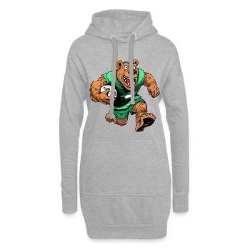 Rugby des Bears - Sweat-shirt à capuche long Femme - gris chiné - Devant