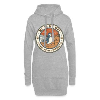 Auf dem Weg Pflichten Ignorieren - Hoodie-Kleid - Grau meliert - Vorne