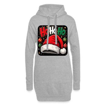 HoHoHo Santa Style - Hoodie-Kleid - Grau meliert - Vorne